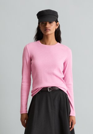 Marc O'Polo DENIM, T-SHIRT, LSL, CREWNECK, RIB STRUCTURE - Langarmshirt - smoky grape