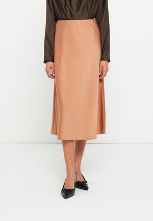 PELLA MIDI - Jupe trapèze - mocha mousse