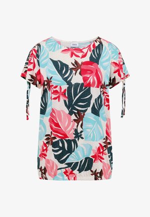 Cecil, T-SHIRT WITH RUCHING AND PRINT - T-Shirt print - light alabaster white