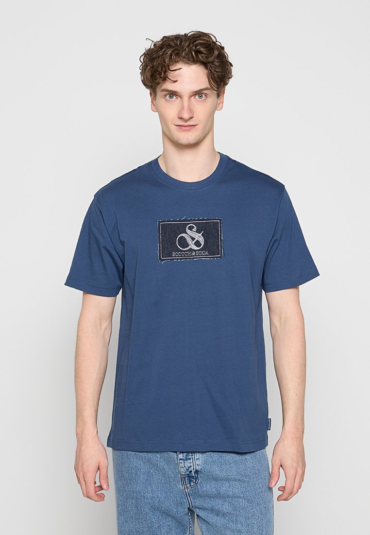 Scotch & Soda T-shirt print koningsblauw