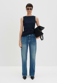 someday. MID RISE LONG FLARED FIT - Flared Jeans - mid wave blue