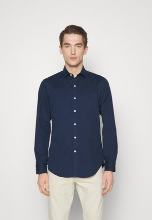 SLIM FIT GARMENT-DYED TWILL SHIRT - Camicia - newport navy