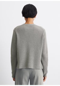Marc O'Polo CARDIGAN LONGSLEEVE V NECK - Kardiganas - soft stone melange