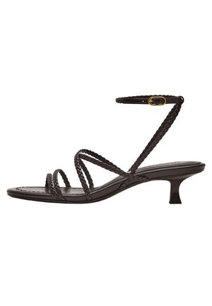 Ankle cuff sandals - brown