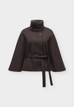 VILA, VISOLO HIGHNECK CAPE JACKET - Κάπα - coffee bean