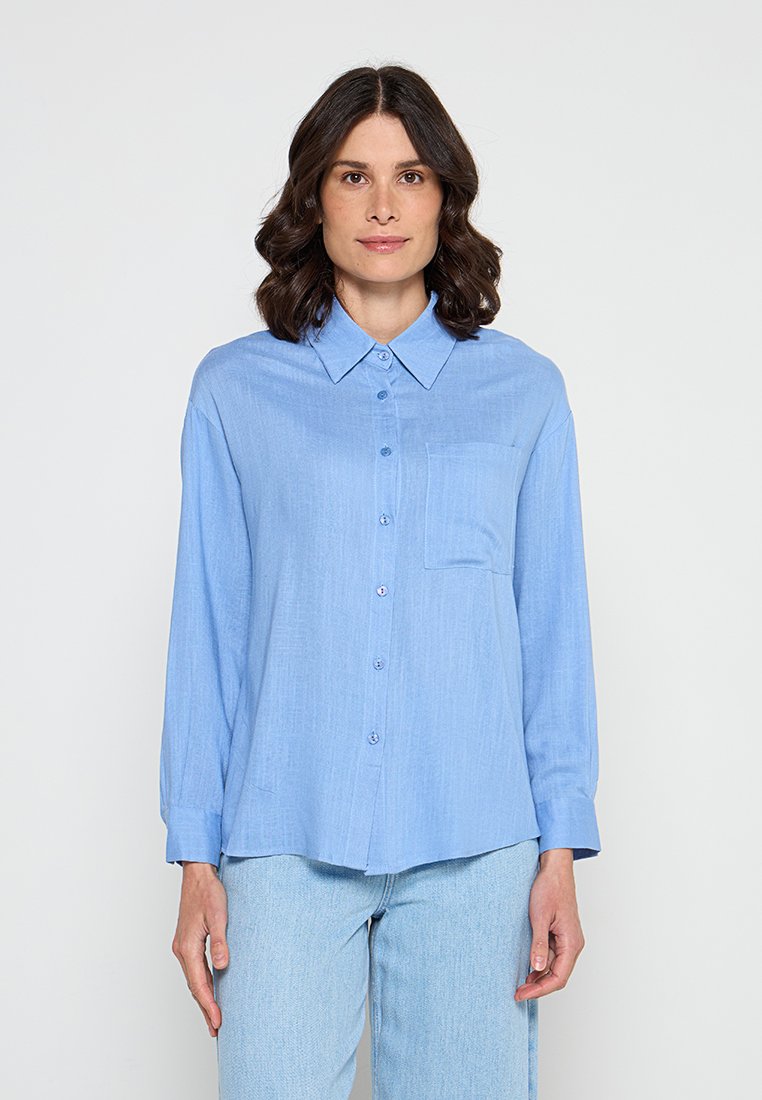 Le Jardin Du Lin Overhemdblouse blauw