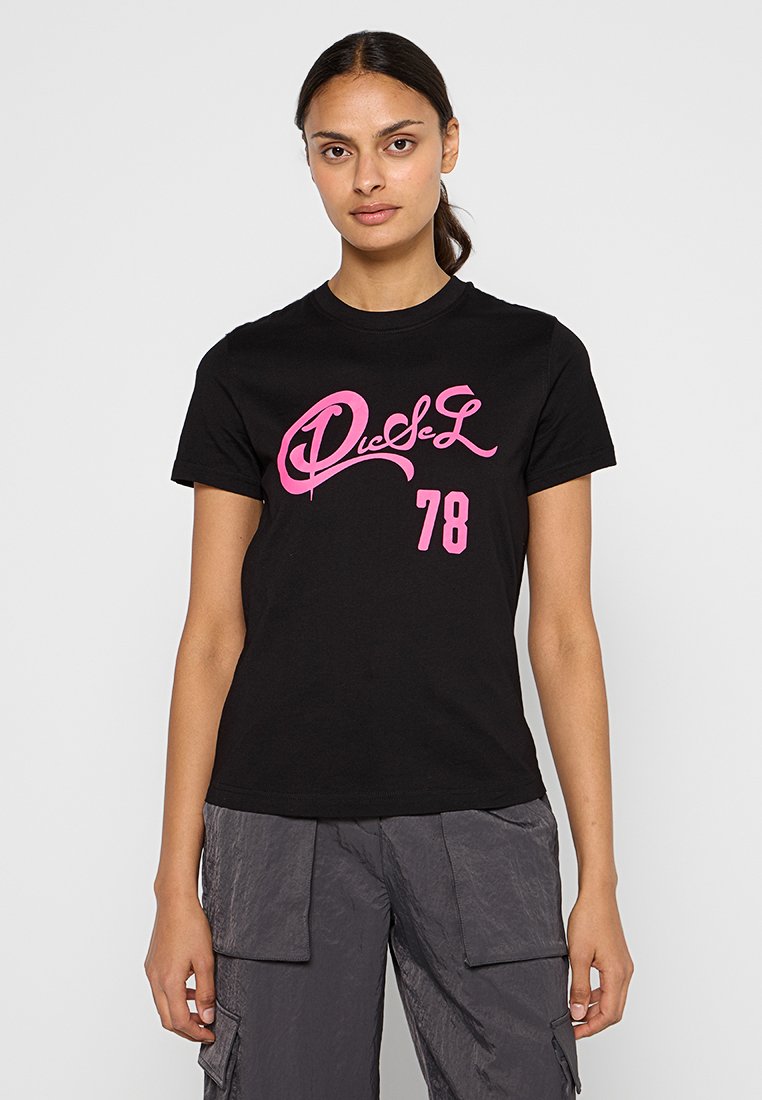 Diesel T-shirt print zwart Diesel T-shirt print zwart