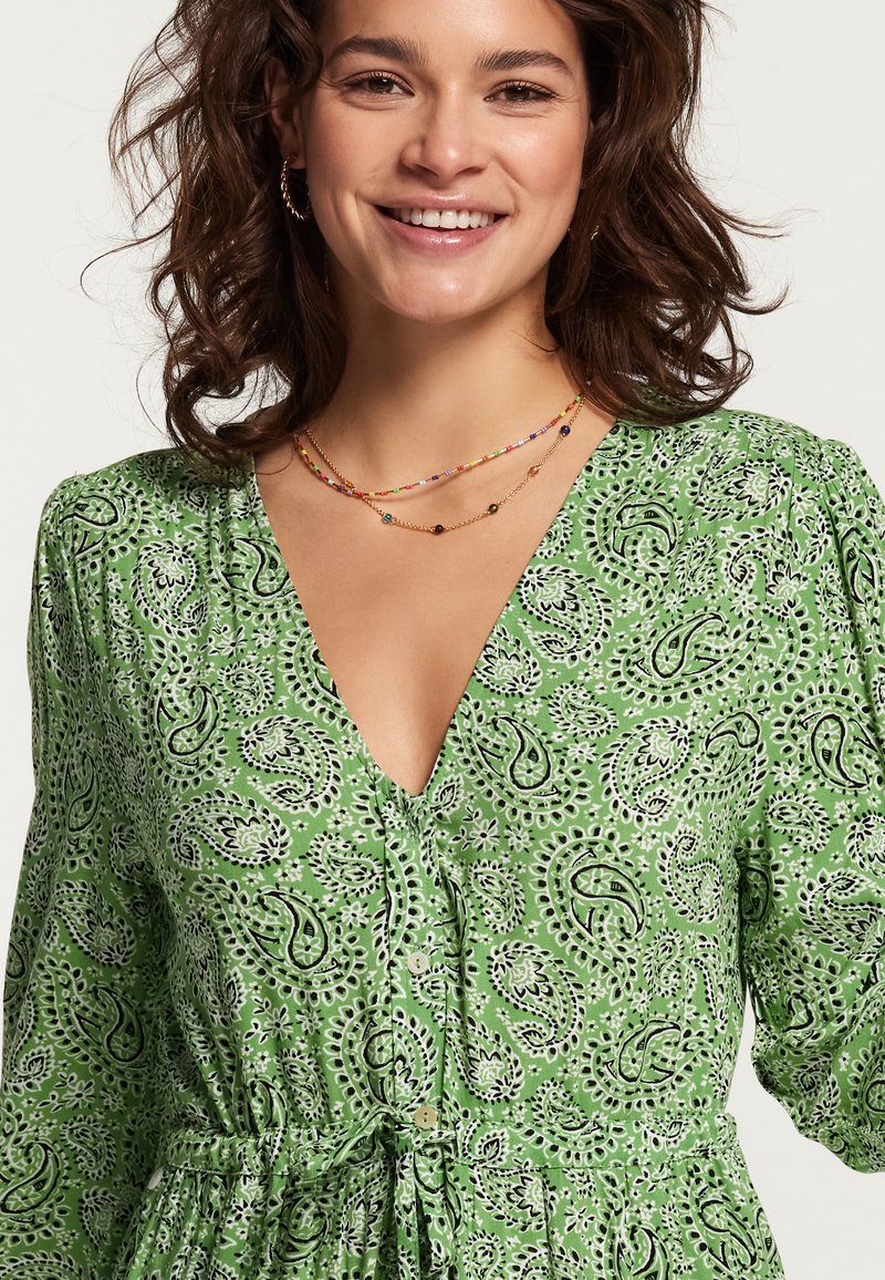 women kelly green dress Kelly Green 100% Cotton Midi Dress - All Dresses main image 1