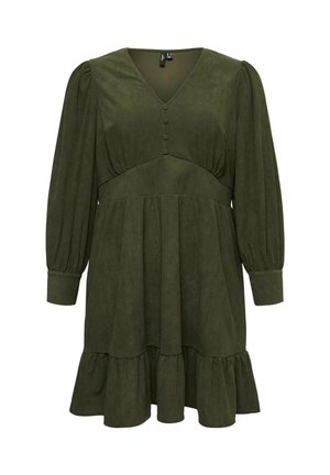 Vero Moda Curve, PEPLUM DRESS VMCELLY SHORT DRESS - Blousejurk - forest night