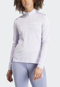 Adidas Terrex - MULTI HALF-ZIP - Ilgarankovis viršutinės dalies drabužis - silver dawn/white Miniatiūros vaizdas 1