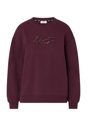 LIU JO, LIU JO SWEATSHIRT WITH JEWEL EMBELLISHMENTS - Φούτερ - purple