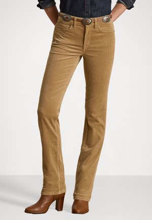STRETCH CORDUROY STRAIGHT TROUSER - Broek - classic camel