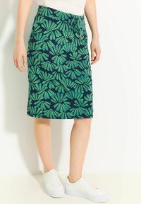 Cecil MIDI MIT PRINT - Áčková sukně - grün