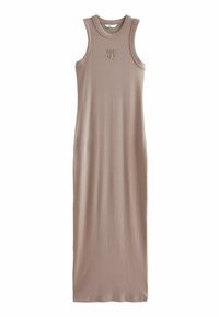 Next Stickad klänning - taupe neutral