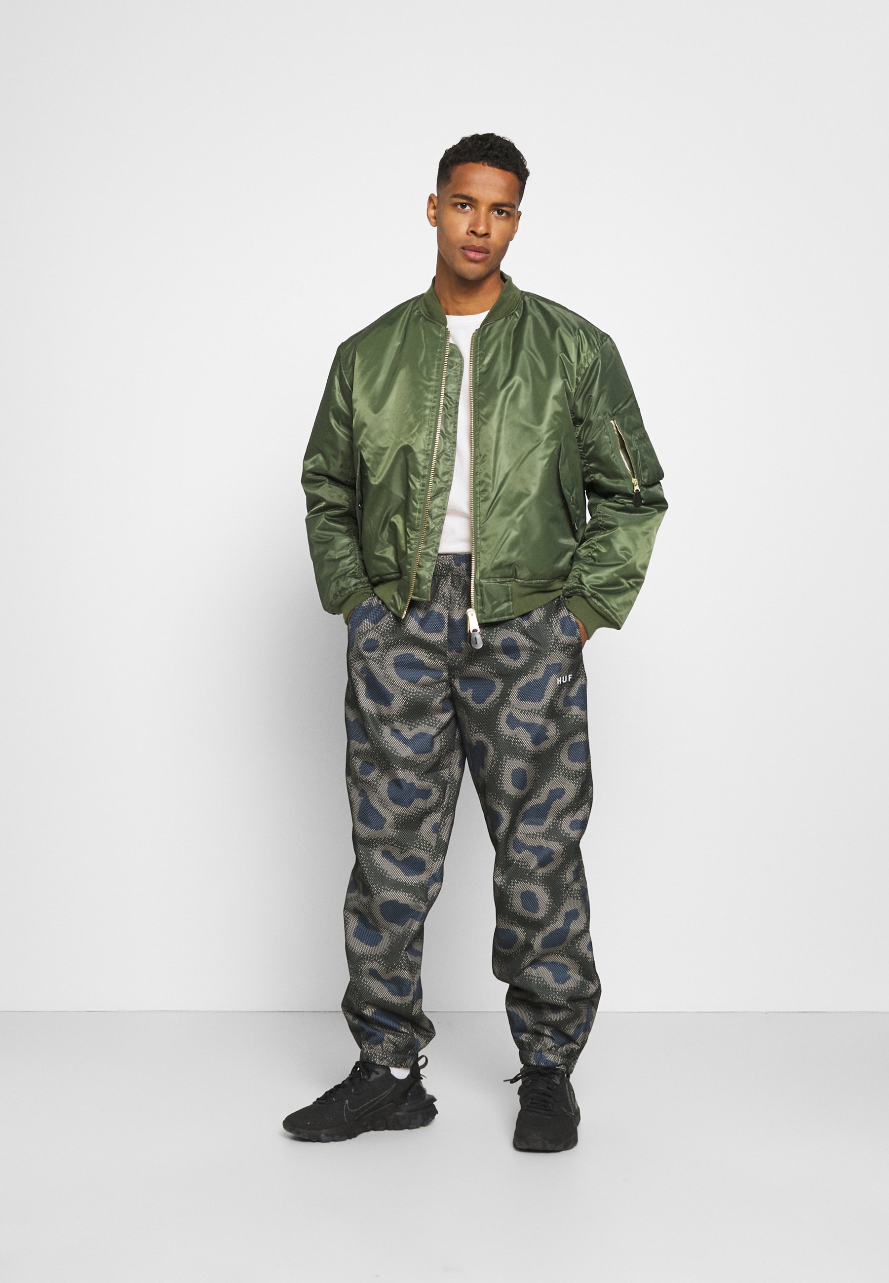 bomber jacket with track pants