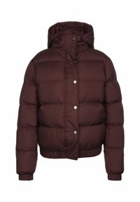 HOODED PUFFER - Vinterjacka - cherry