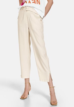 MIT STOFF PEG LEG - Pantaloni - oatmeal