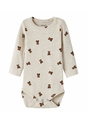 Name it, ROMPER RIB KNIT - Body - peyote melange