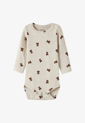 Name it, ROMPER RIB KNIT - Body - peyote melange