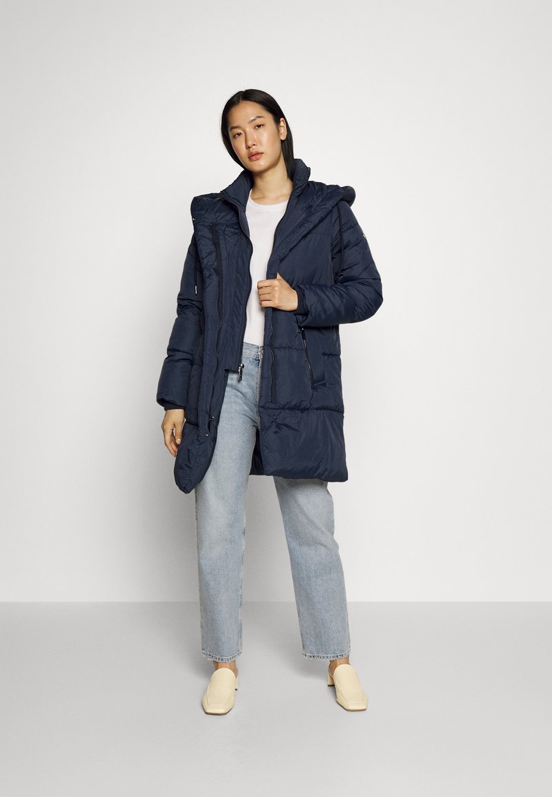 three quarter length puffer coat