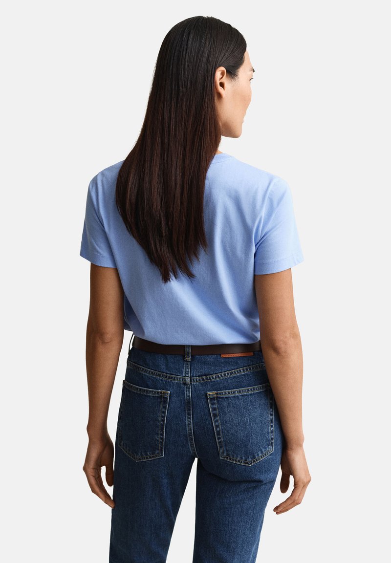 GANT SCRIPT - Jednoduché tričko - palace blue