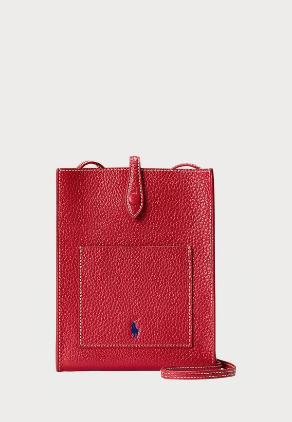 POLO PLAY LEATHER POCKET CROSSBODY - Phone pouch - cherry