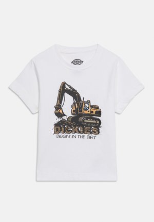KIDS EXCAVATOR GRAPHIC TEE - Tricou cu imprimeu - white
