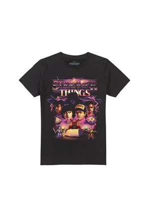 STRANGER THINGS GROUP THUNDER METAL BAND - Print T-shirt - black