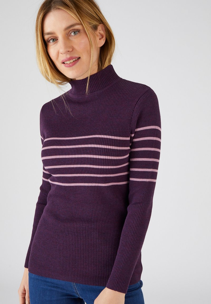 Damart RAYÉ - Maglione - violet rayé