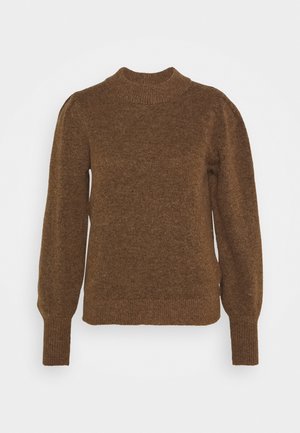 SLFSTAR BLOCK XMAS ONECK - Jumper - toffee/melange