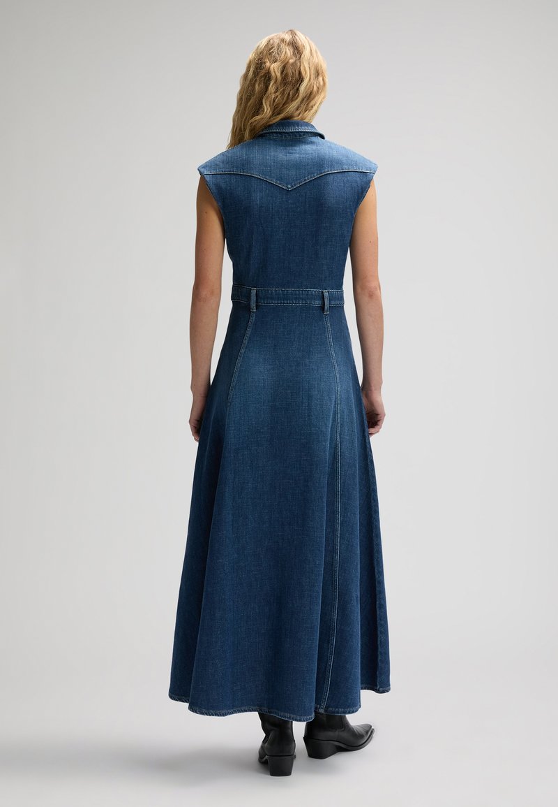 Lee MAXI WESTERN DRESS - Denim dress - dark magic/blue denim - Zalando