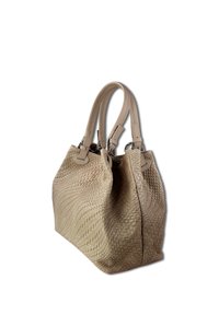 DrachenLeder ABSTRAKTES MUSTER - Sac à main - taupe beige braun