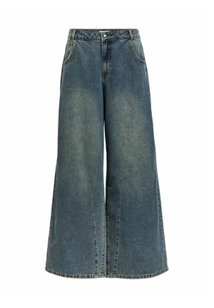 Object, JEANS RELAXED DENIM - Wide Leg - medium blue denim