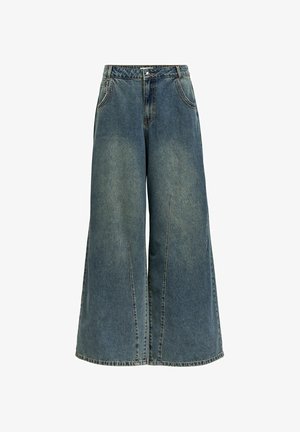 Object, JEANS RELAXED DENIM - Wide Leg - medium blue denim