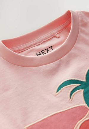 Next REGULAR FIT - POOLSIDE EMBROIDERED GRAPHIC  - Tričko s potlačou - pink