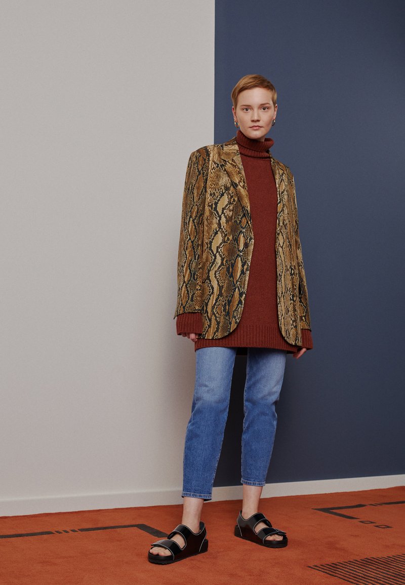 Damen Bekleidung | Christopher Kane ZIP OVERSIZED Strickpullover brown/braun - VI11634 Damen Bekleidung | Christopher Kane ZIP OVERSIZED Strickpullover brown/braun - VI11634