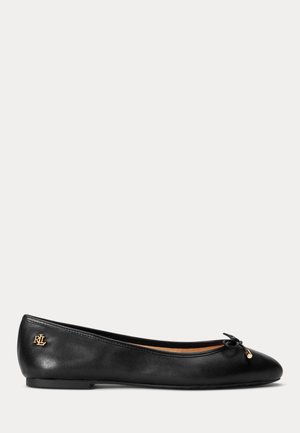 Lauren Ralph Lauren JAYNA LEATHER FLAT - Balerinos stiliaus laivutės - black