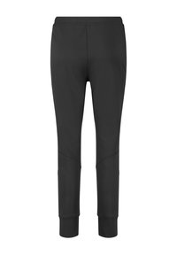 Zwarte sportbroeken met een slim fit, elastische tailleband en geribbelde manchetten. Kenmerkt zich door gebogen panelen aan de zijkanten voor extra ontwerp. 