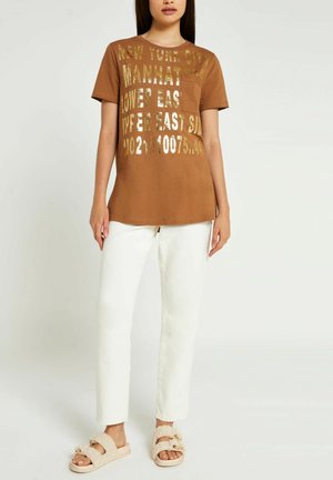 T-shirt med print - white