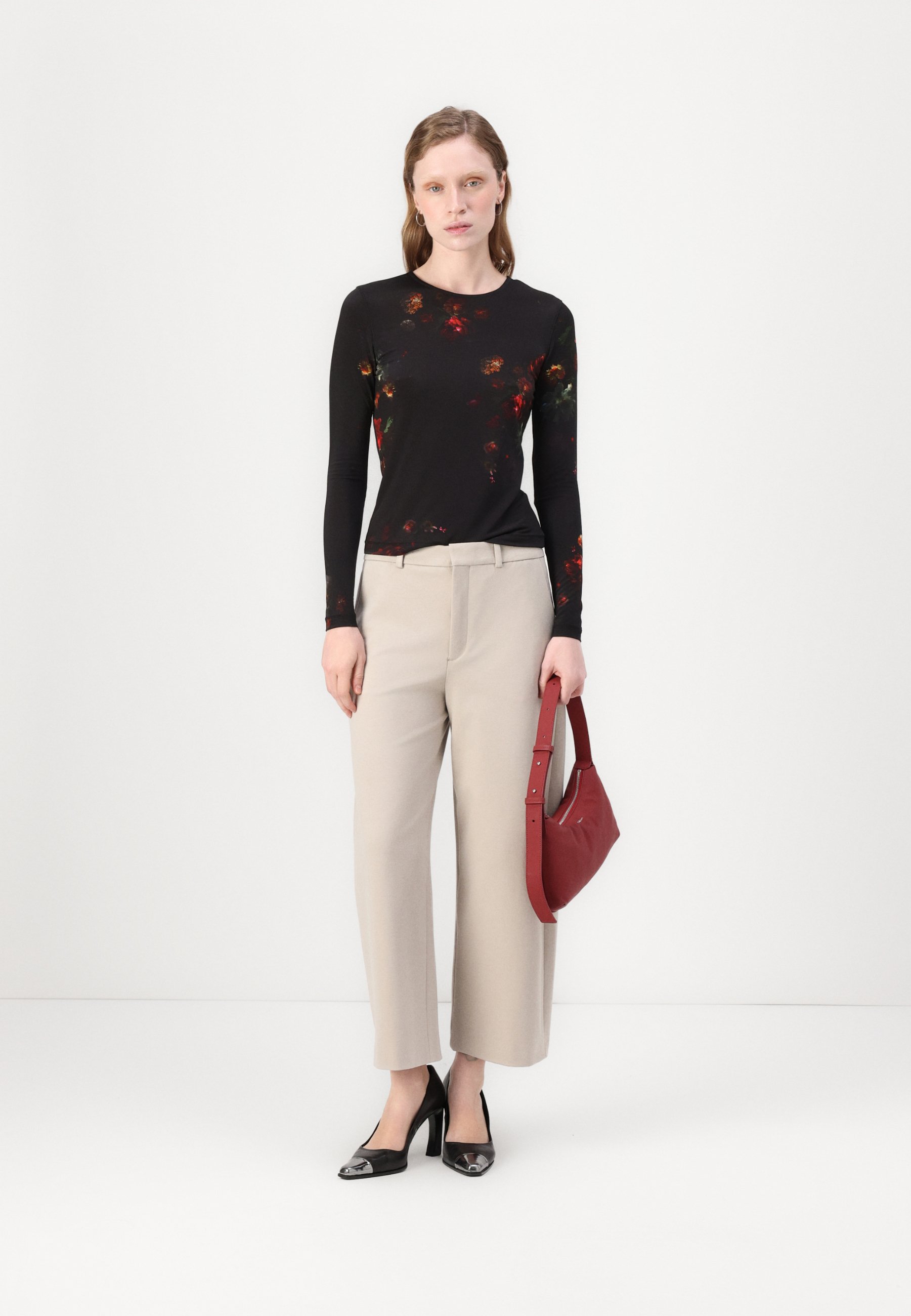 AllSaints KATLYN - Long sleeved top - mortem black/black