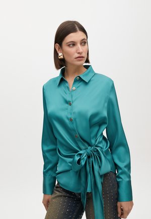 Hemdbluse - turquoise