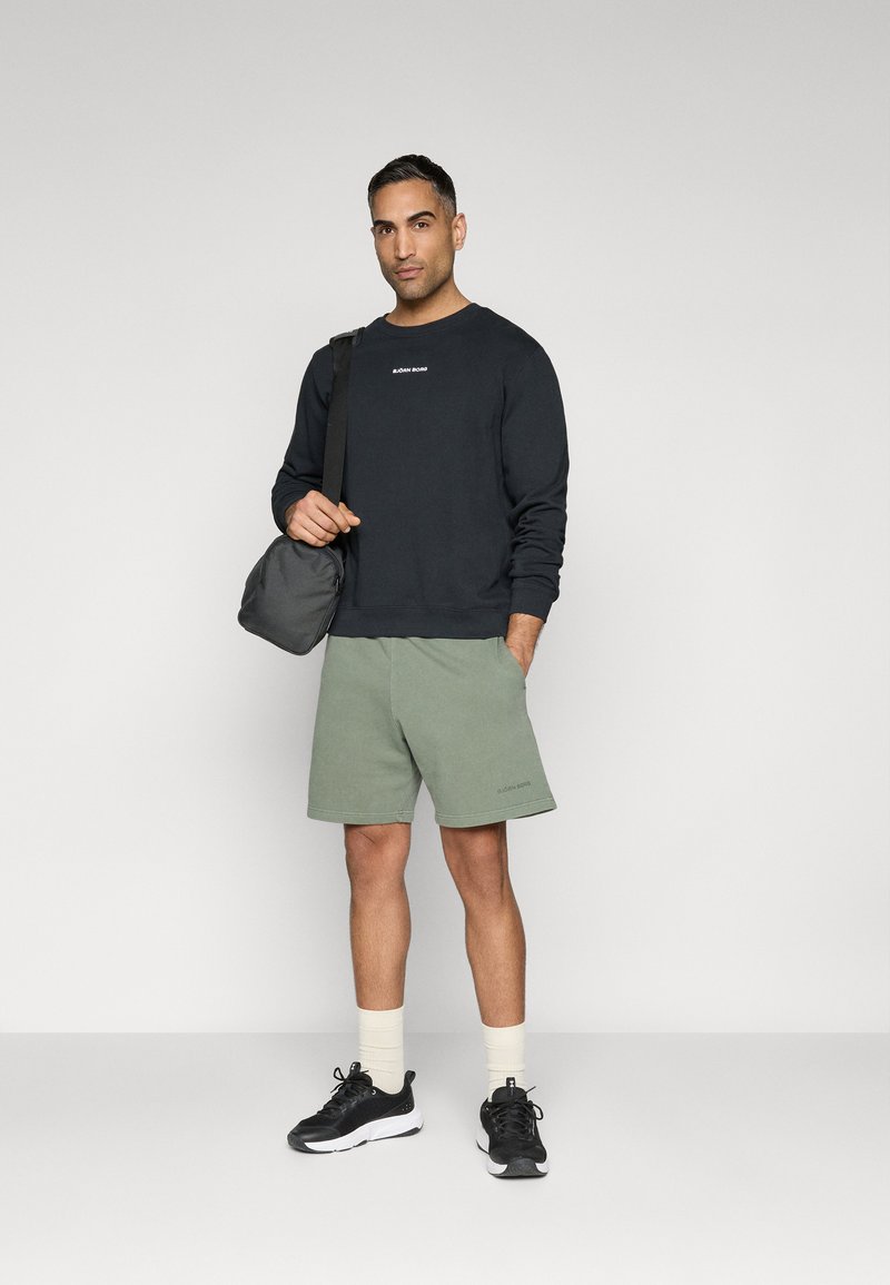 Björn Borg CENTRE HALF ZIP - Felpa - black beauty/nero