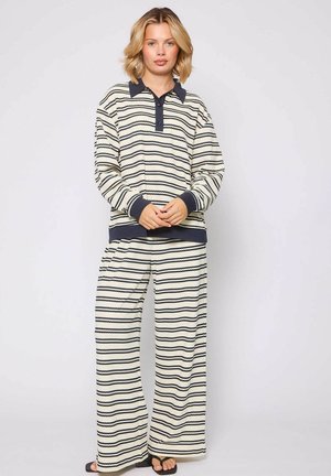 STRIPE WIDE - Broek - navy