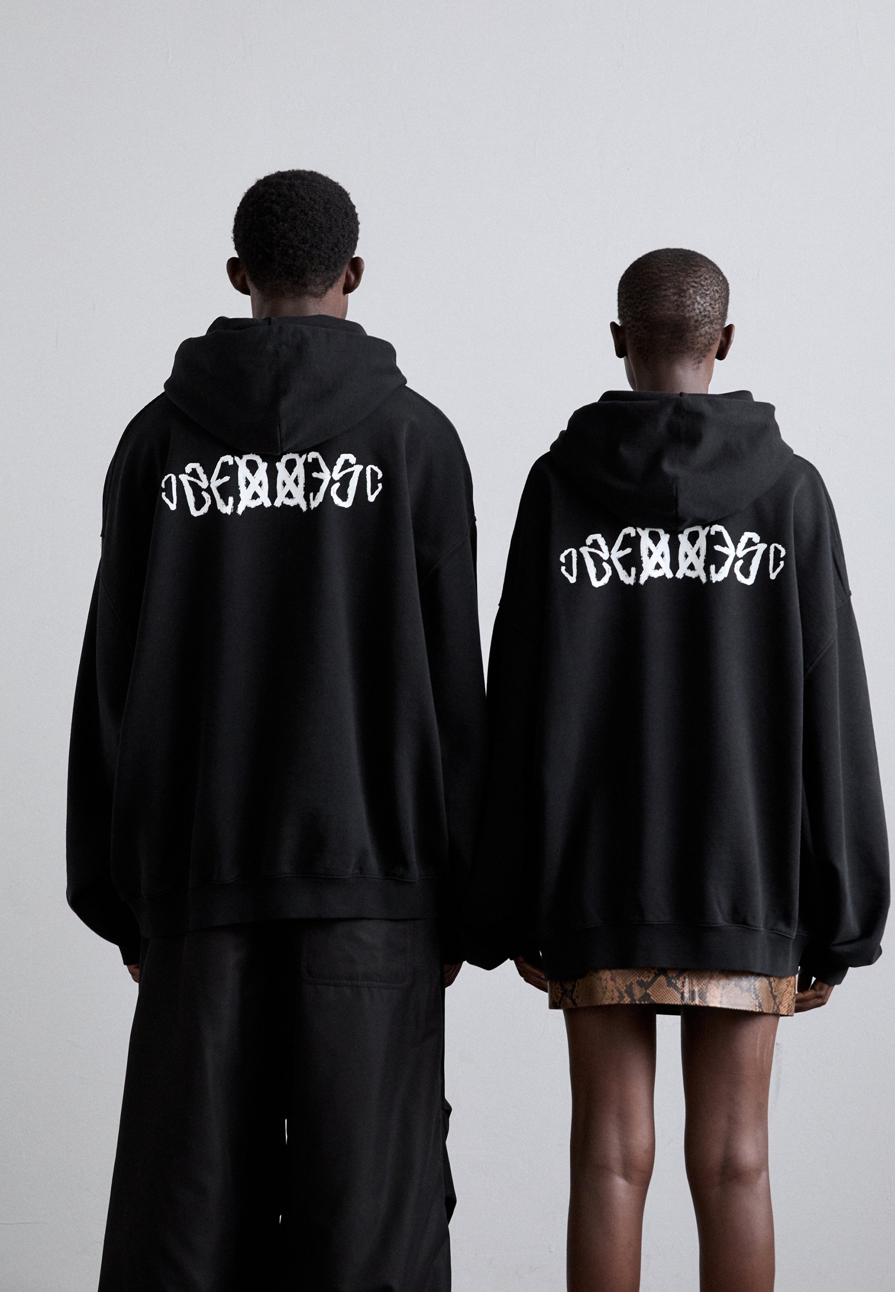 032c SOS BUBBLE HOODIE UNISEX - Hoodie - faded black