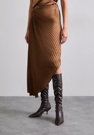 ODELIA SKIRT - Pliceret nederdel /Nederdele med folder - camel