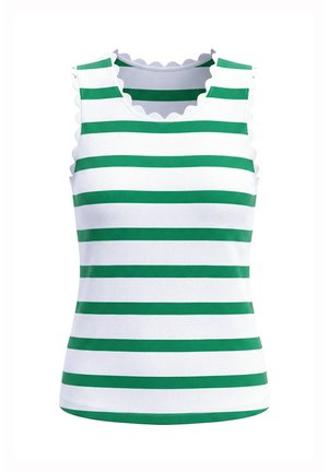 MIAMODA, RIPPTOP, SLIM FIT, STREIFEN, RUNDHALS - Top - pale green