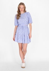 myMo Bluse - blue white