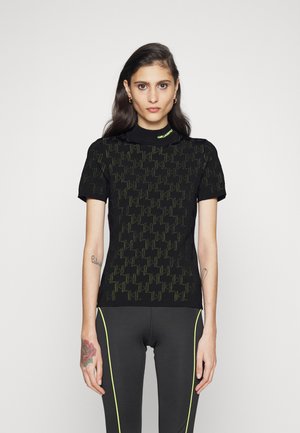 TWINSET - Triko s potiskem - black/lime