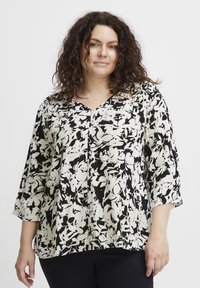 Fransa - FPCINA BL 1 - Blouse - black mix ao23 two col flower Thumbnail Image 1