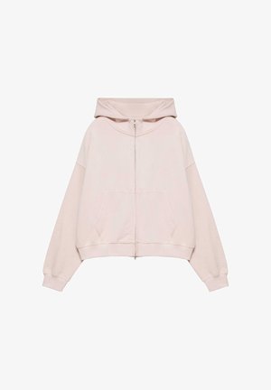 PULL&BEAR, OVERSIZE ZIP-UP - HOODIE - Sweat zippé - pink